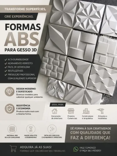 Formas para gesso 3d