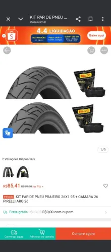 Vendo par de penel aro 26 praieiro para barra circular novo.comprei errado e vendo mais ba