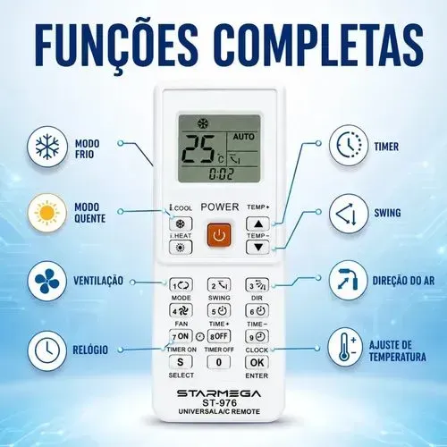 CONTROLE UNIVERSAL PARA AR CONDICIONADO