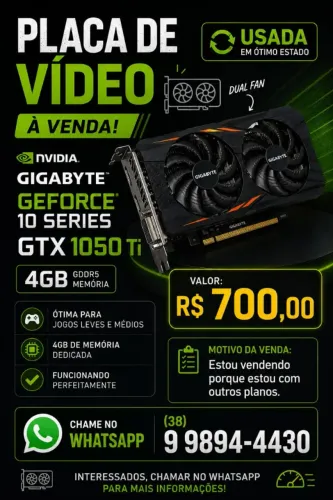 PLACA DE VIDEO GIGABYTE GEFORCE GTX 1050 TI
