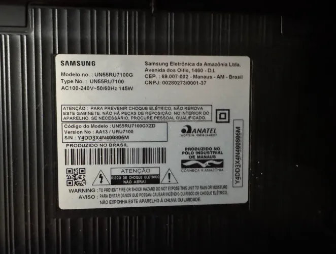 Vendo TV Samsung 55? polegadas com defeito (imagem trêmula)