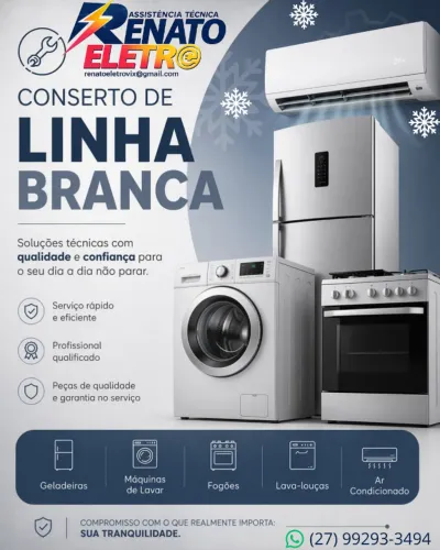 CONSERTO DE GELADEIRA, FREEZER, MÁQUINA DE LAVAR E AR CONDICIONADO