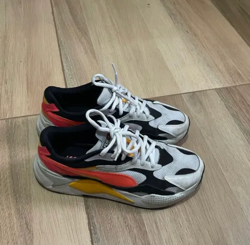 PUMA RS-X³ Puzzle White Lava Blast TAMANHO 40