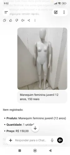 Manequim juvenil 1 feminino 1 masculino