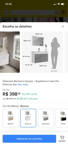 balcão de banheiro