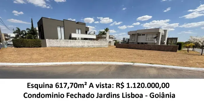 Leia a descrição: Esquina 617,70m² (Condominio Fechado) Jardins Lisboa