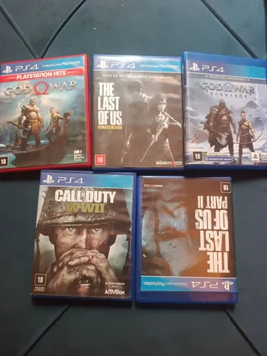 Vendo esses 5 jogos mídia física de ps4por 450 meu contato * se tiver interesse