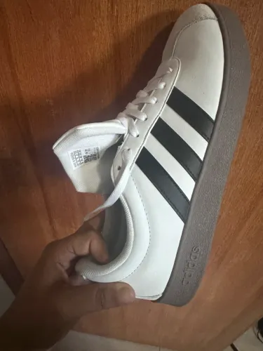 Adidas VL Court Base branco e preto - Tam. 39