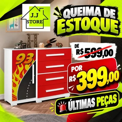 comoda - infantil - carros - compre e receba em 72 horas