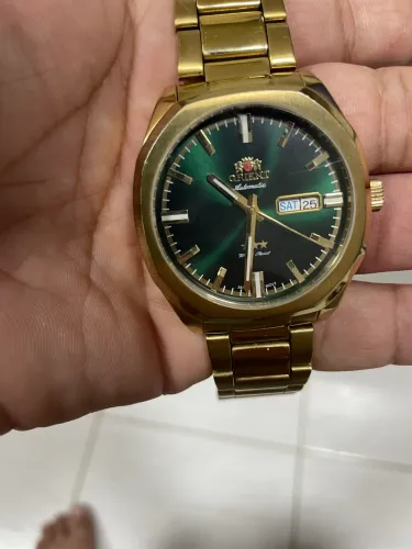 Relógio orient automático dourado