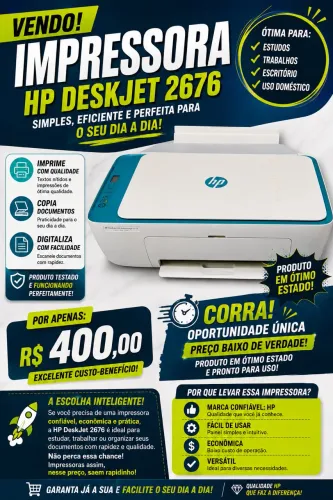 Vendo impressora HP DESKJET 2676