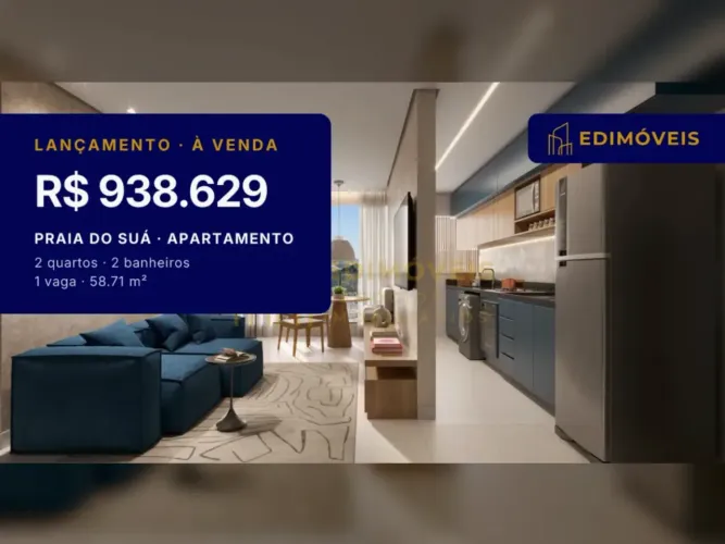 Sensacional: Apartamento de 2 Quartos na Praia do Suá com Infraestrutura Completa