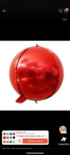13 BALÕES BOLA VERMELHO BORDÔ METALIZADO 4D 22' POLEGADAS