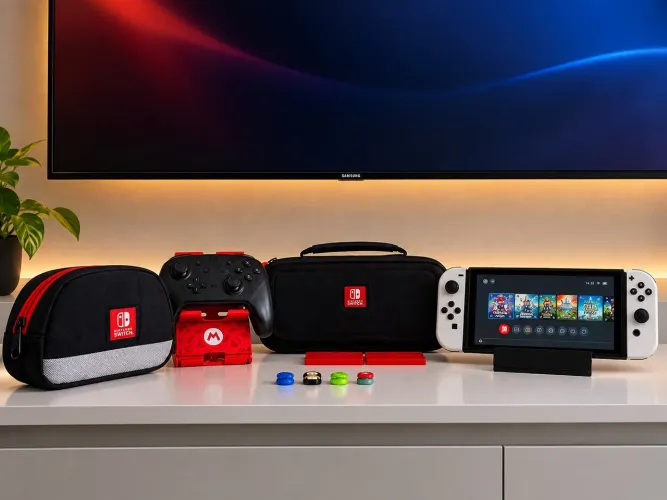 Nintendo Switch Oled + Controle Pro + Acessórios