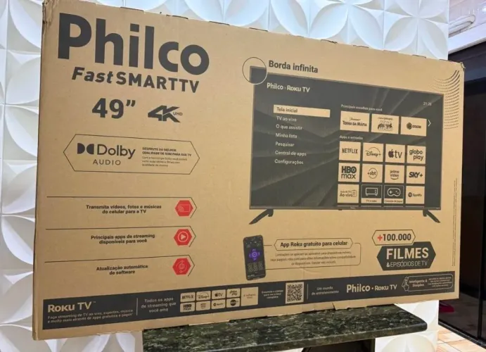 (LACRADA) Smart TV 49" Philco UHD 4K DLED Roku P49CRA