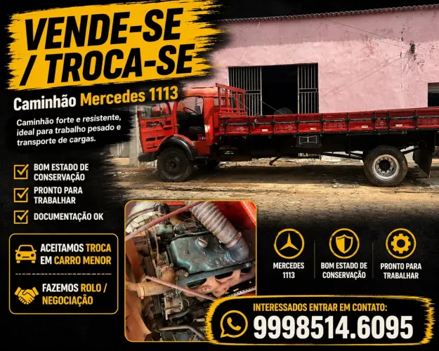 VENDE-SE / TROCA-SE Caminhão Mercedes 1113