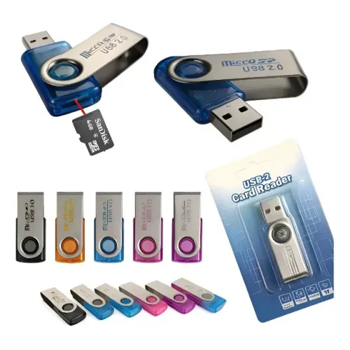 Leitor de Cartão Lukton DKQ-221 USB 2.0 para Micro SD até 64GB Plug & Play pode retirar no