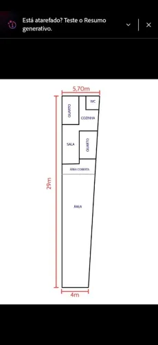 Vendo um terreno com casa para acabamento 110 MIL