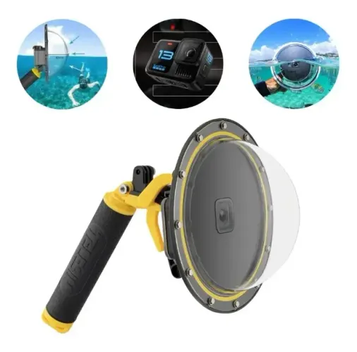 Dome Mergulho Gopro Hero 9 10 11 12 13 Black 6 Polegadas Bastao Telesin GP-DMP-T09