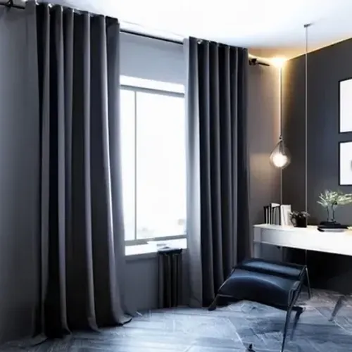 Cortina Blackout Para Quarto Sala Cozinha PVC Corta 100% Luz 2,80 Largura X 2,30 Altura Gr