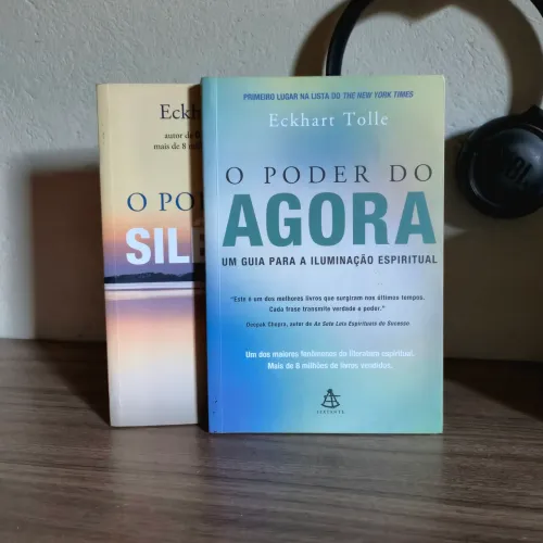 Livros O poder do agora e O poder do silêncio do Eckhart Tolle 