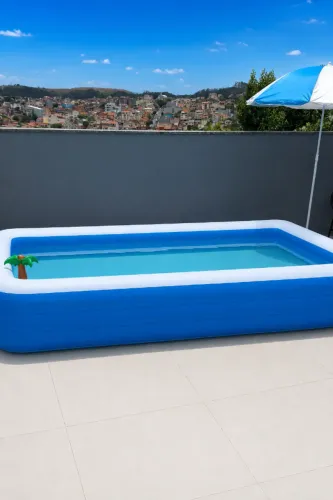 Piscina Inflável 1500L - 300x183cm Azul + Capa INTEX - usada só 5x