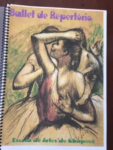 Apostila com texto explicativo de pecas de ballet de repertório.
