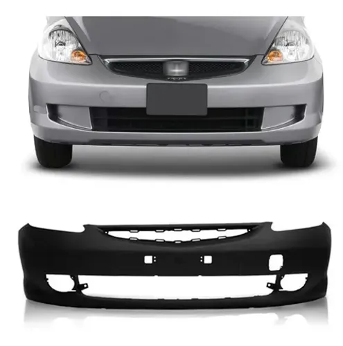 Parachoque Honda Fit 2007 - Furo Farol Auxiliar - Preto Liso - TYG