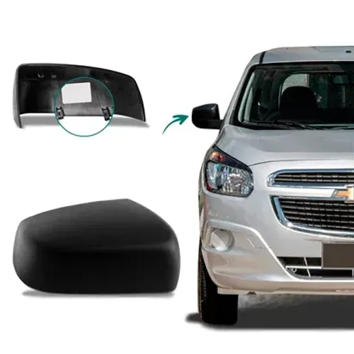 Capa de Retrovisor Chevrolet Spin 2013 - Superior Preto Texturizado - LD LE - Ficosa