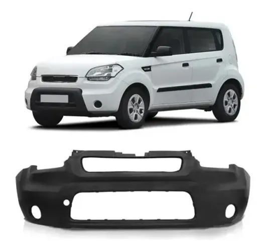 Parachoque Kia Soul 2009 à 2011 - Furo Farol Auxiliar - Preto Liso - TYG