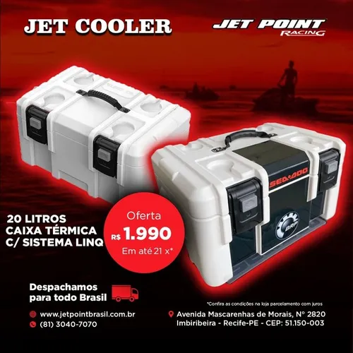 CAIXA TERMICA COOLER PARA JET SKI, 20 LITROS, Enviamos para todo Brasil