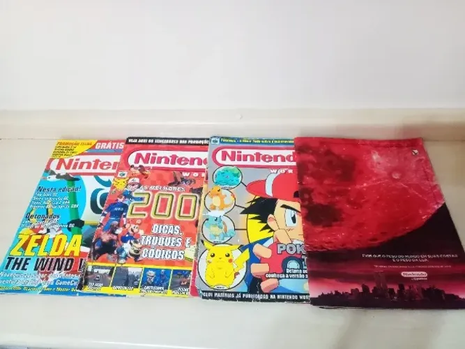 4 revistas Nintendo World antigas