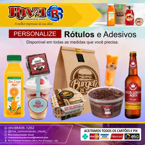 Adesivos, Etiquetas e Rótulos em Vinil com corte especial