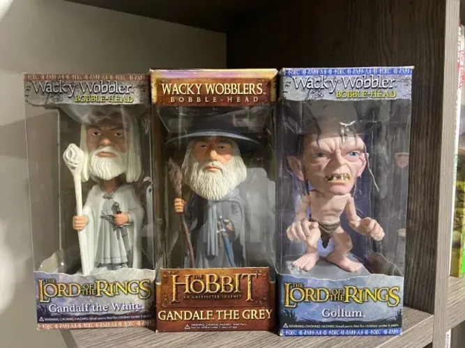 Senhor dos Anéis Gandalf Gollum Bobble-Head 03 figuras