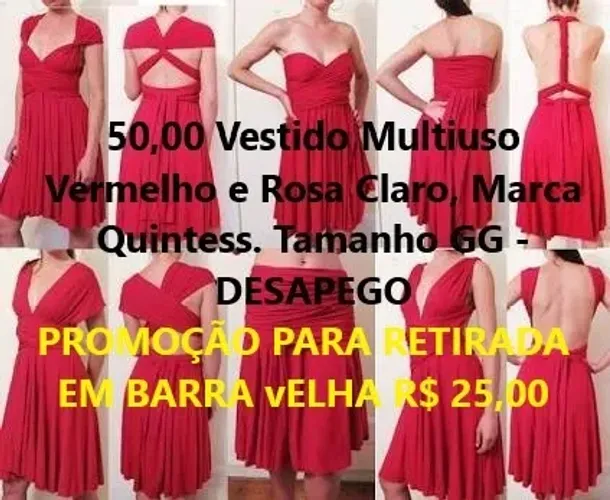 Vestido Multiuso, Marca Quintess. Tamanho GG - Desapego