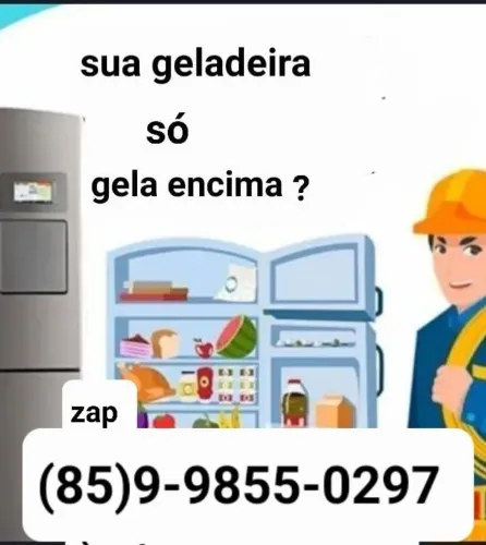 Recarga de gás em geladeira a domicílio.