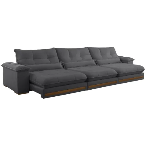 SOFA RETRATIL E RECLINAVEL DUBAI 3,50m MOLAS ENSACADAS tt97