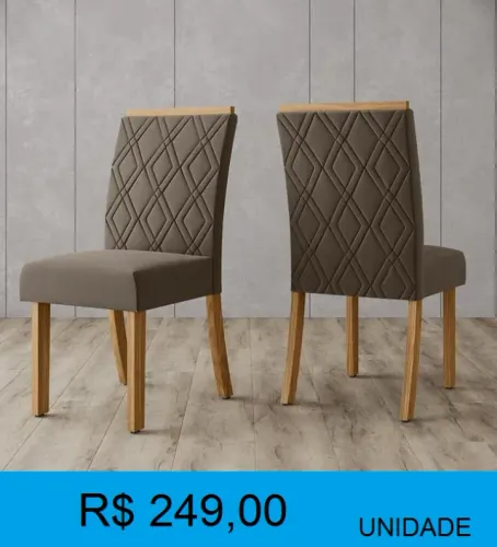 Cadeira de jantar - 100% MDF - mega resistente - valor por UNIDADE