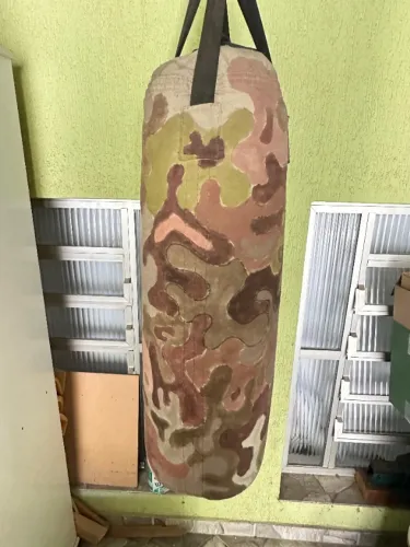 Saco de Pancadas de Lona Reforçada - Verde Camuflado Militar