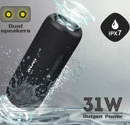 Caixa De Som Awei Y669 Estéreo 31w Bluetooth Tws Ipx7