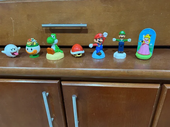 7 bonecos Mario Bros