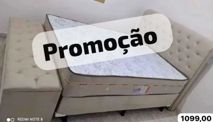 Cama box colchão e base novo