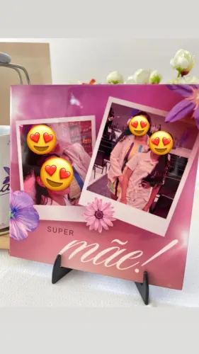 Kit Dia das Mães- Caneca Personalizada + Porta-Retrato de Cerâmica
