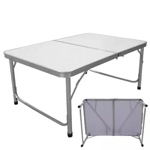 Mesa Dobrável Portátil Vira Maleta 90cm Camping Praia