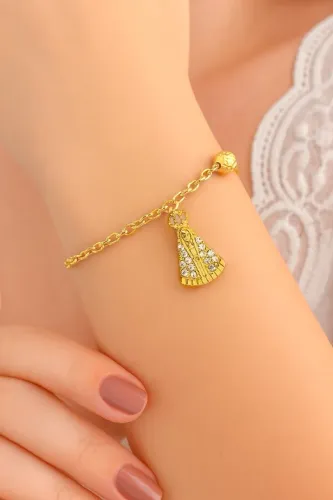 Pulseira Dourada Nossa Senhora Aparecida