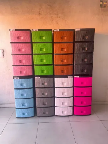 Armários de Plástico 4 Gavetas - Diversas Cores