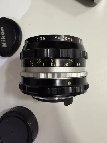 lente nikon nikkor h auto 28mm f.3.5 non ai