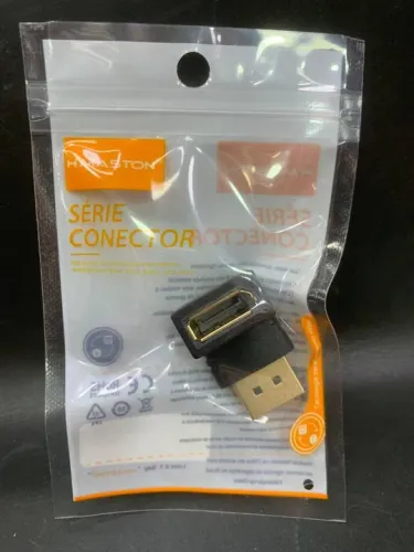 ADAPTADOR CONVERSOR DP MACHO P/FÊMEA 90°