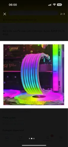 Barra de Luz Flexível LED Coolmoon Aosor AL200 DIY 5V ARGB
