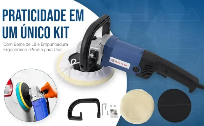 Politriz Lixadeira Multifunções Automotiva 7" 1400W - Holtter Ferramentas